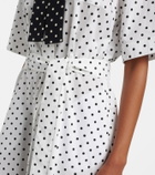 Valentino Polka-dot cotton poplin midi dress