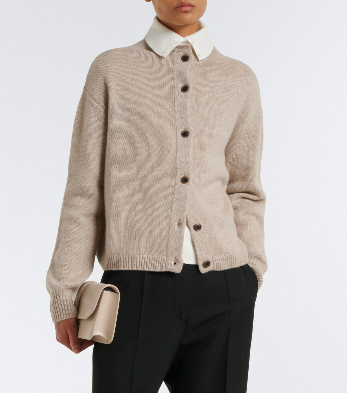 Lisa Yang Zirelle cashmere mockneck cardigan