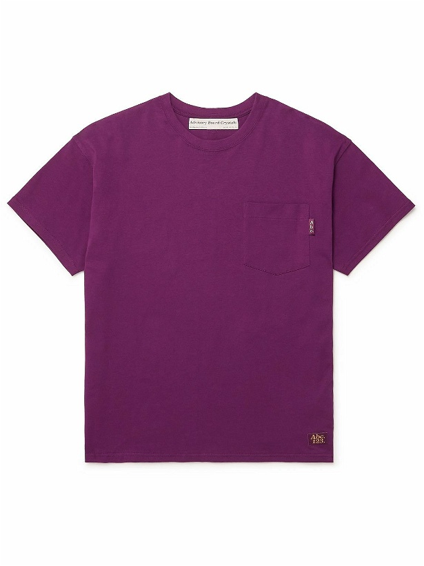 Photo: Abc. 123. - Logo-Appliquéd Cotton-Jersey T-Shirt - Purple