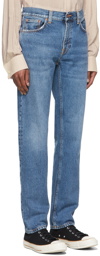 Nudie Jeans Blue Faded Gritty Jackson Jeans