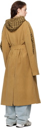 Y/Project Beige Insert Hood Trench Coat