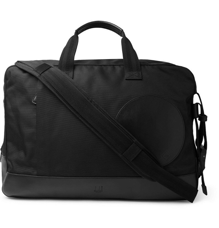 Photo: Dunhill - Radial Leather-Trimmed Canvas Holdall - Men - Black