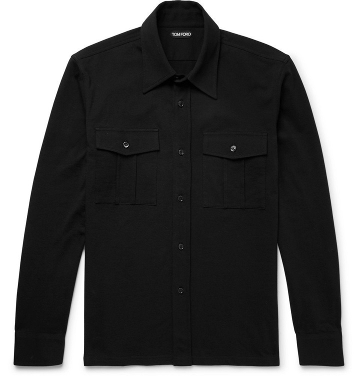 Photo: TOM FORD - Cotton-Jersey Shirt - Men - Black
