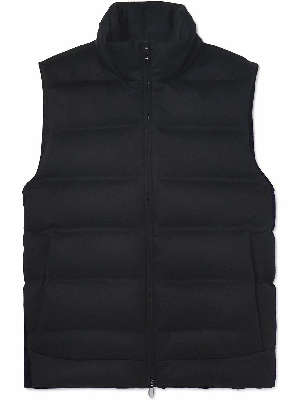 Photo: Loro Piana - Quilted Cashmere Down Gilet - Blue