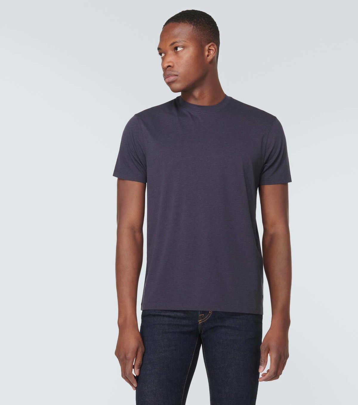 Tシャツ・カットソー TOM FORD FW25 LYOCEL MANICA CORTA (JCS004 JMT012AW002) LYOCELL COTTON CREW T-SHIRT | Tom Ford Fashion