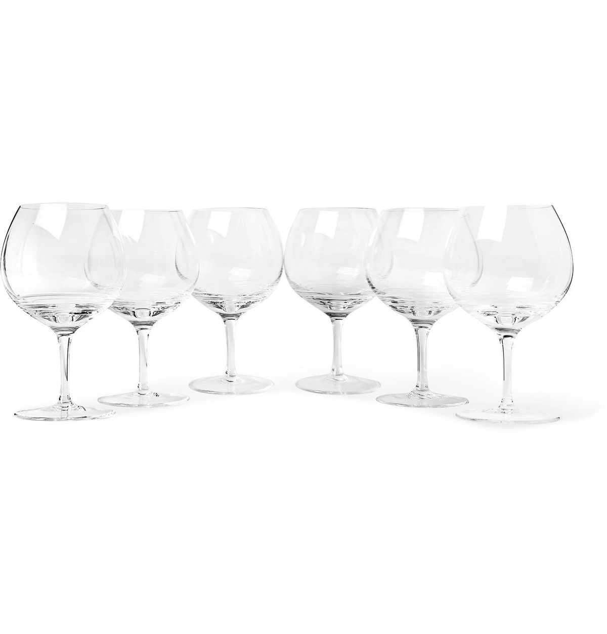 The Wolseley Collection - Set of Six Bevelled Red Wine Glasses - Neutrals