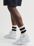 Nike - Sacai Blazer Low Suede-Trimmed Leather Sneakers - White