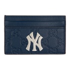 Gucci Navy NY Yankees Edition GG Card Holder