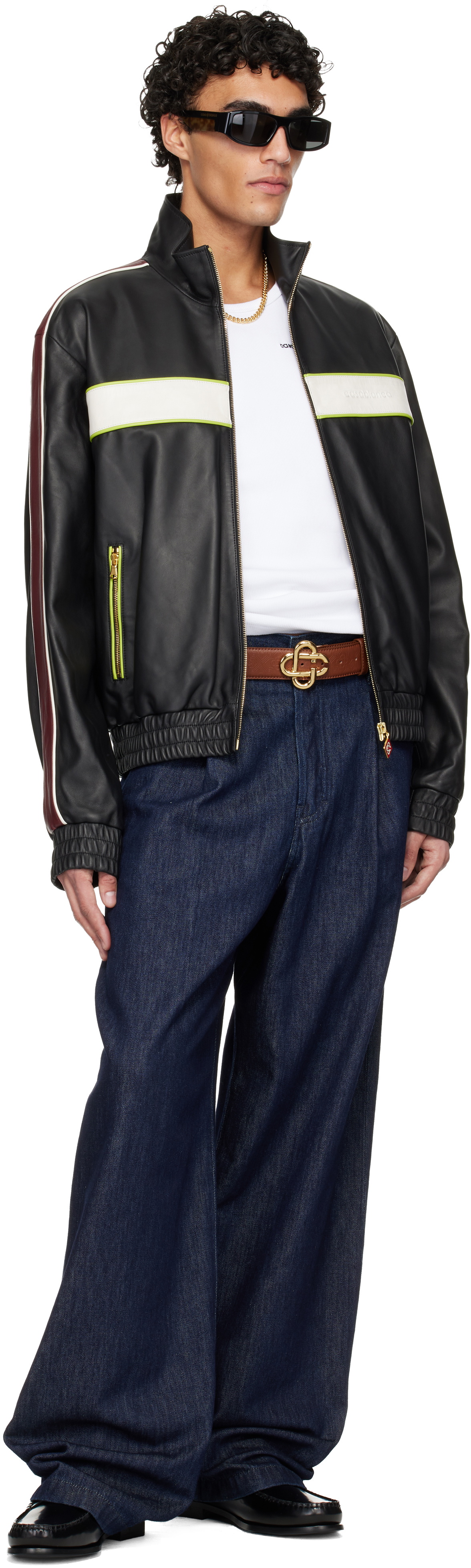 Casablanca Black Leather Loafers