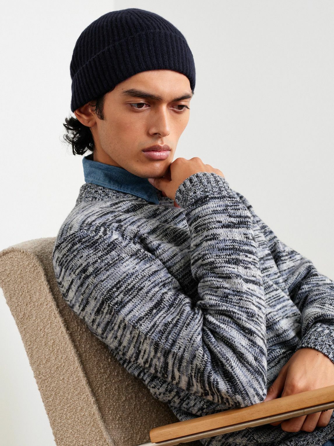 Purdey - Ribbed Cashmere Beanie