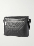 Burberry - Embossed Leather Messenger Bag