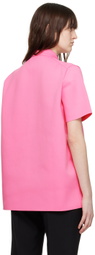 Jil Sander Pink Zip Polo