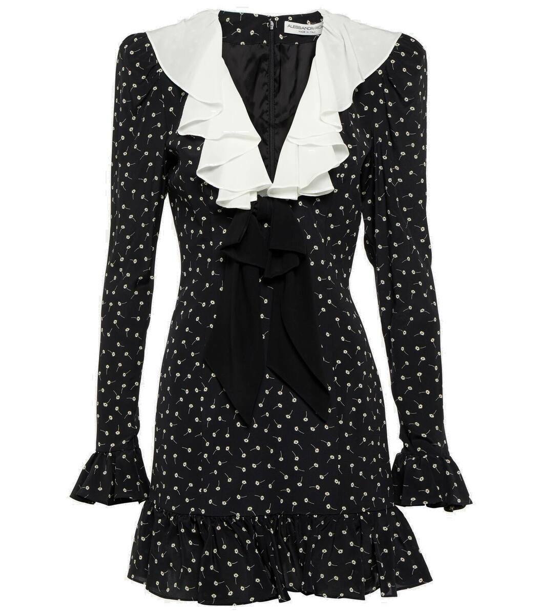 Alessandra Rich Floral silk minidress Alessandra Rich