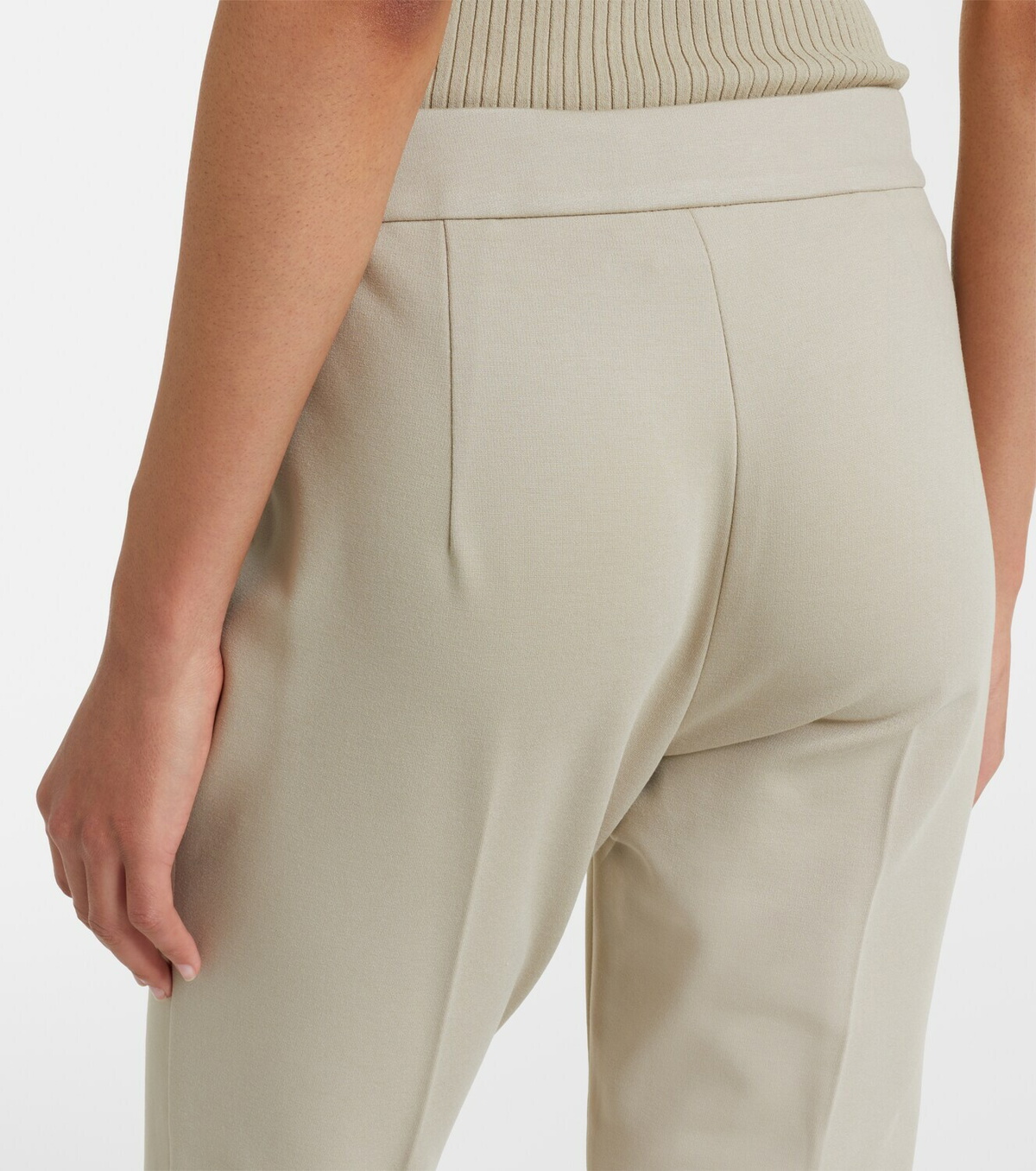Max Mara Cropped jersey slim pants