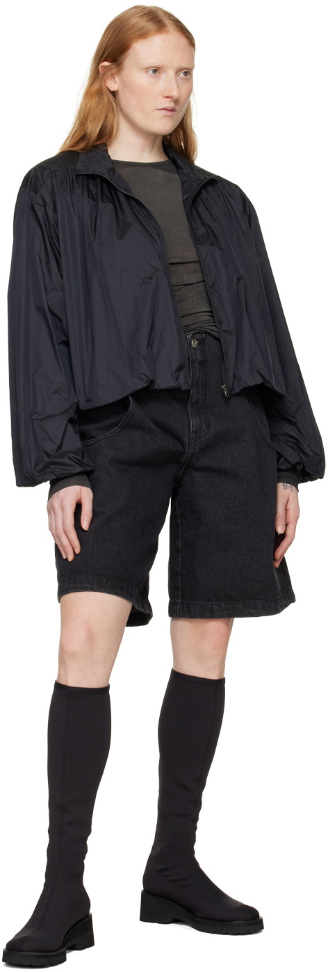 AMOMENTO Black Shirred Jacket