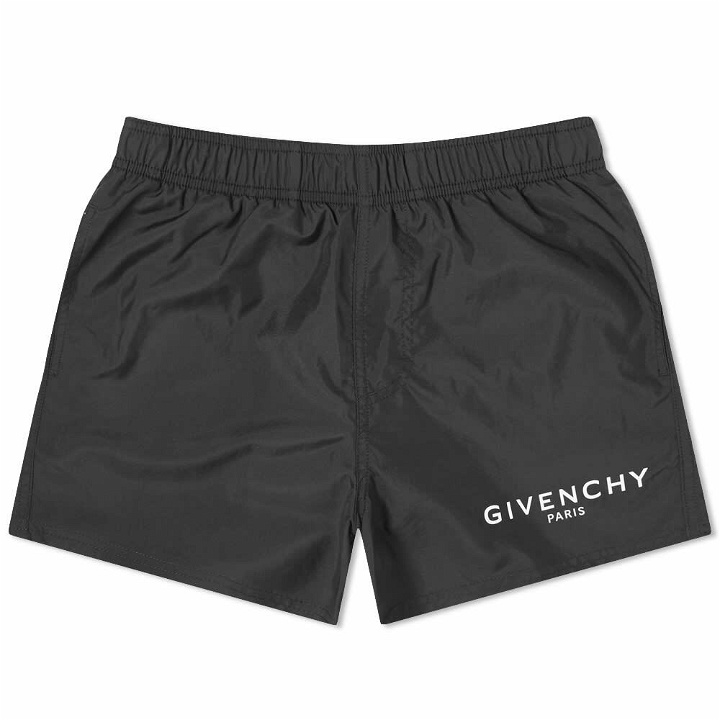 Photo: Givenchy Men's Logo Swim Short in Black