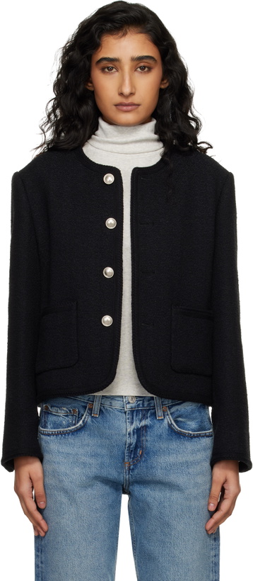 Photo: Dunst Black Classic Boucle Tweed Jacket
