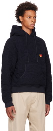 Sky High Farm Workwear Navy Quilted Hoodie