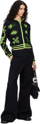 Chopova Lowena Black Neon Cartoon Hoodie