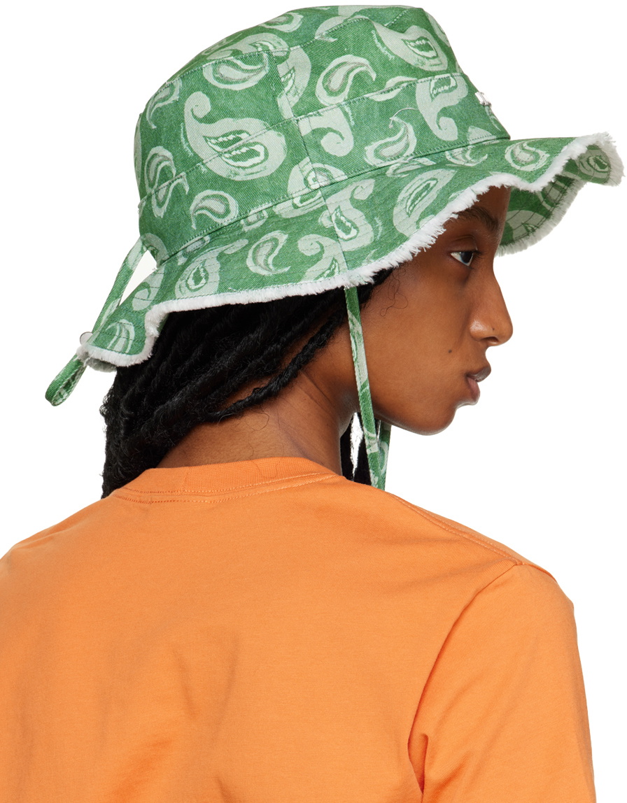 Jacquemus Green Le Raphia 'Le Bob Artichaut' Bucket Hat Jacquemus