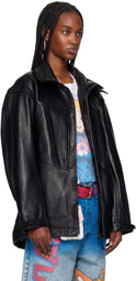 doublet Black Mountain Leather Jacket