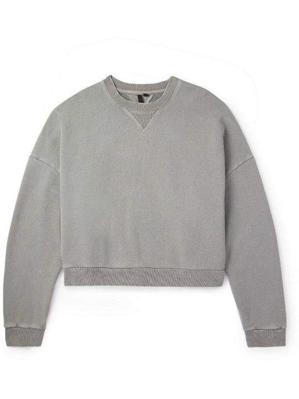 Photo: Entire Studios - Enzyme-Washed Cotton-Jersey Sweatshirt - Gray