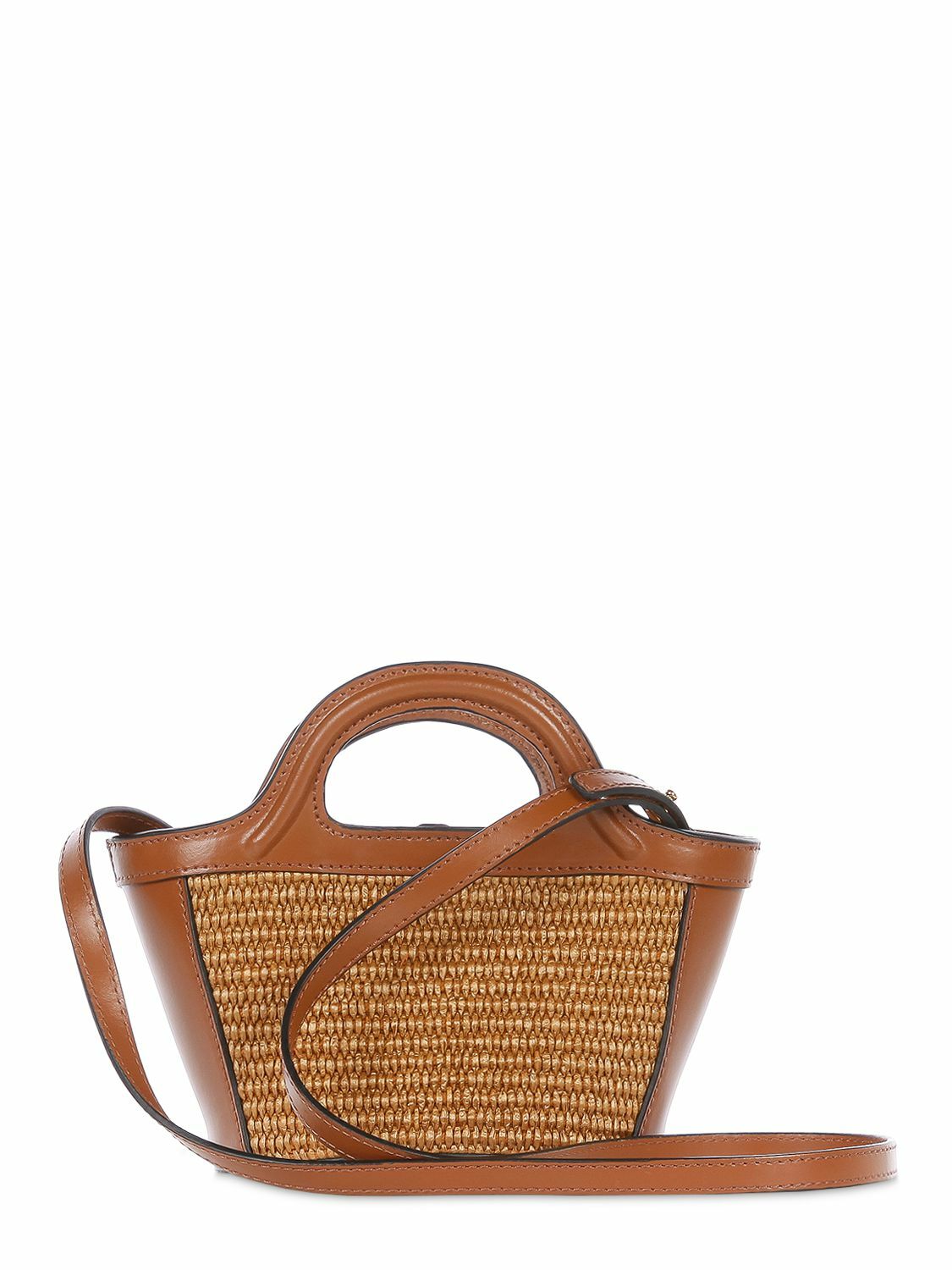 トートバッグ MARNI Pink Leather And Straw Micro Tropicalia Summer Handbag MARNI | Pink Micro Tropicalia Bag | FIVESTORYNY.COM – Fivestory