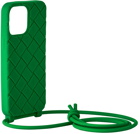 Bottega Veneta Green Intreccio Strap iPhone 14 Pro Max Case