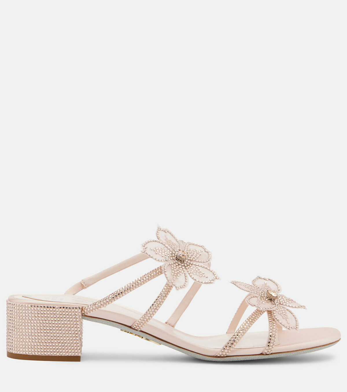 Rene Caovilla Floriane embellished satin sandals