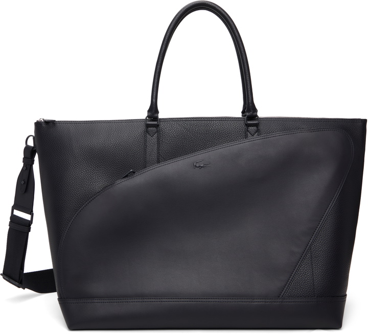 Photo: Lacoste Black 'Club Lacoste' Grain Leather Weekend Tote