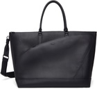 Lacoste Black 'Club Lacoste' Grain Leather Weekend Tote