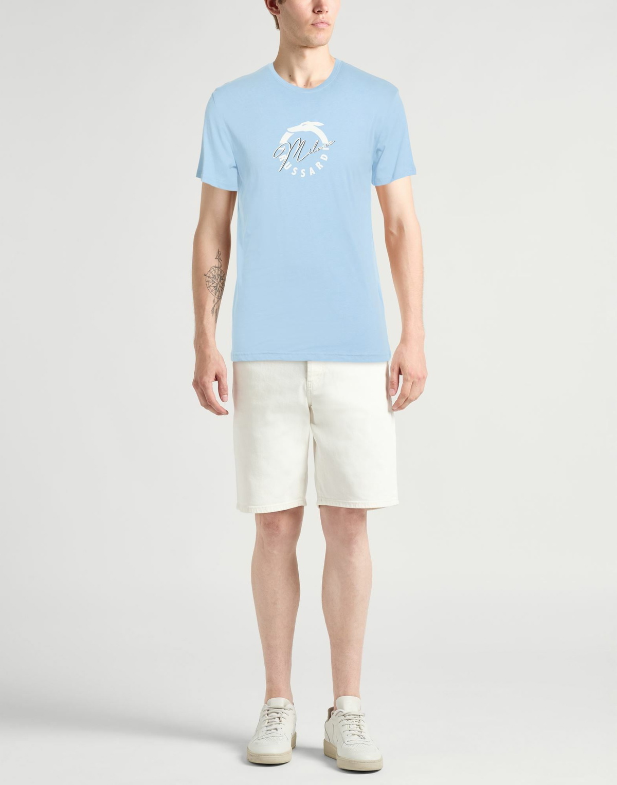 Trussardi Mens T-shirt Sky in Blue