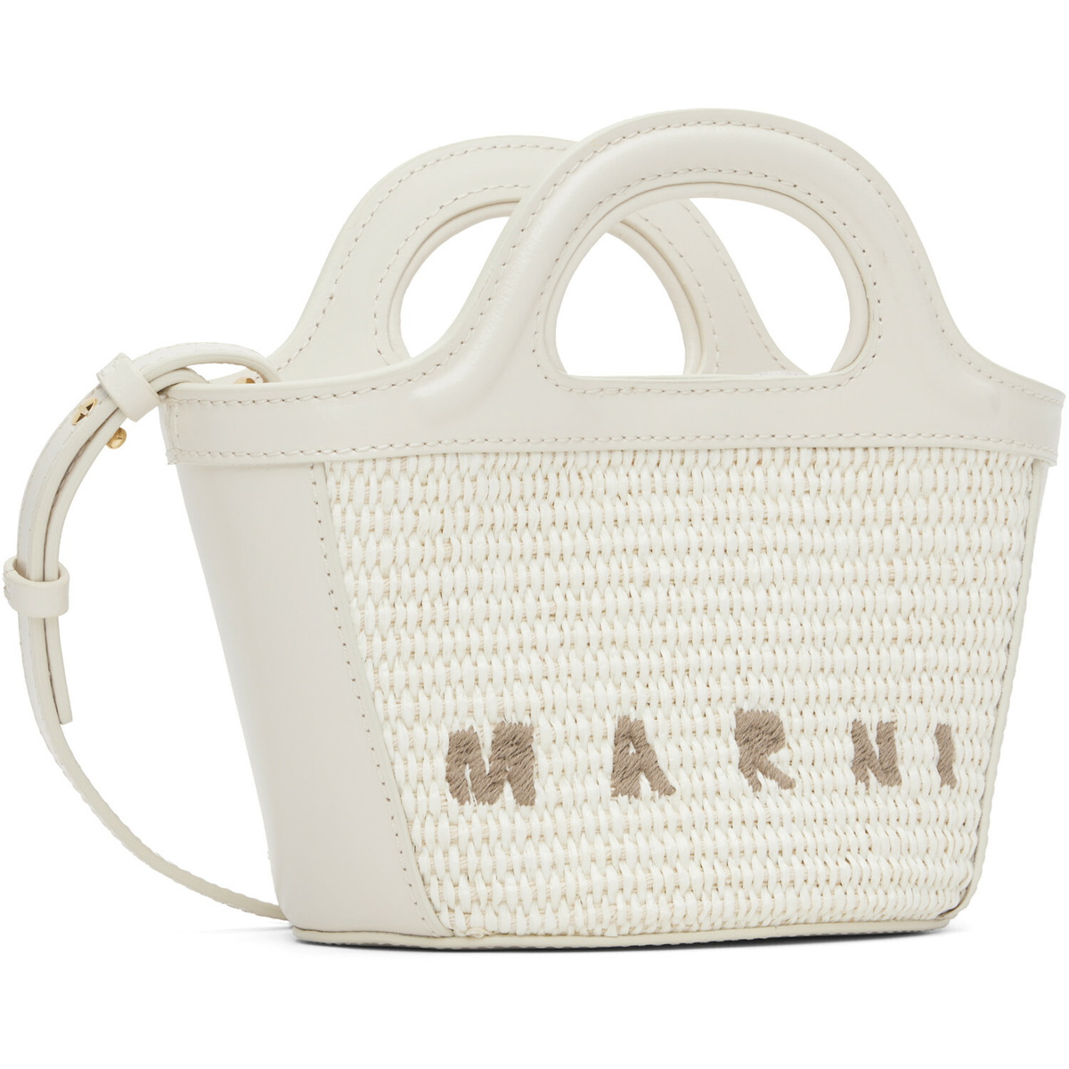 Marni White Tropicalia Micro Tote