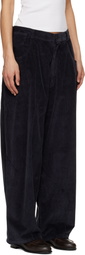 Cordera Navy Corduroy Baggy Trousers