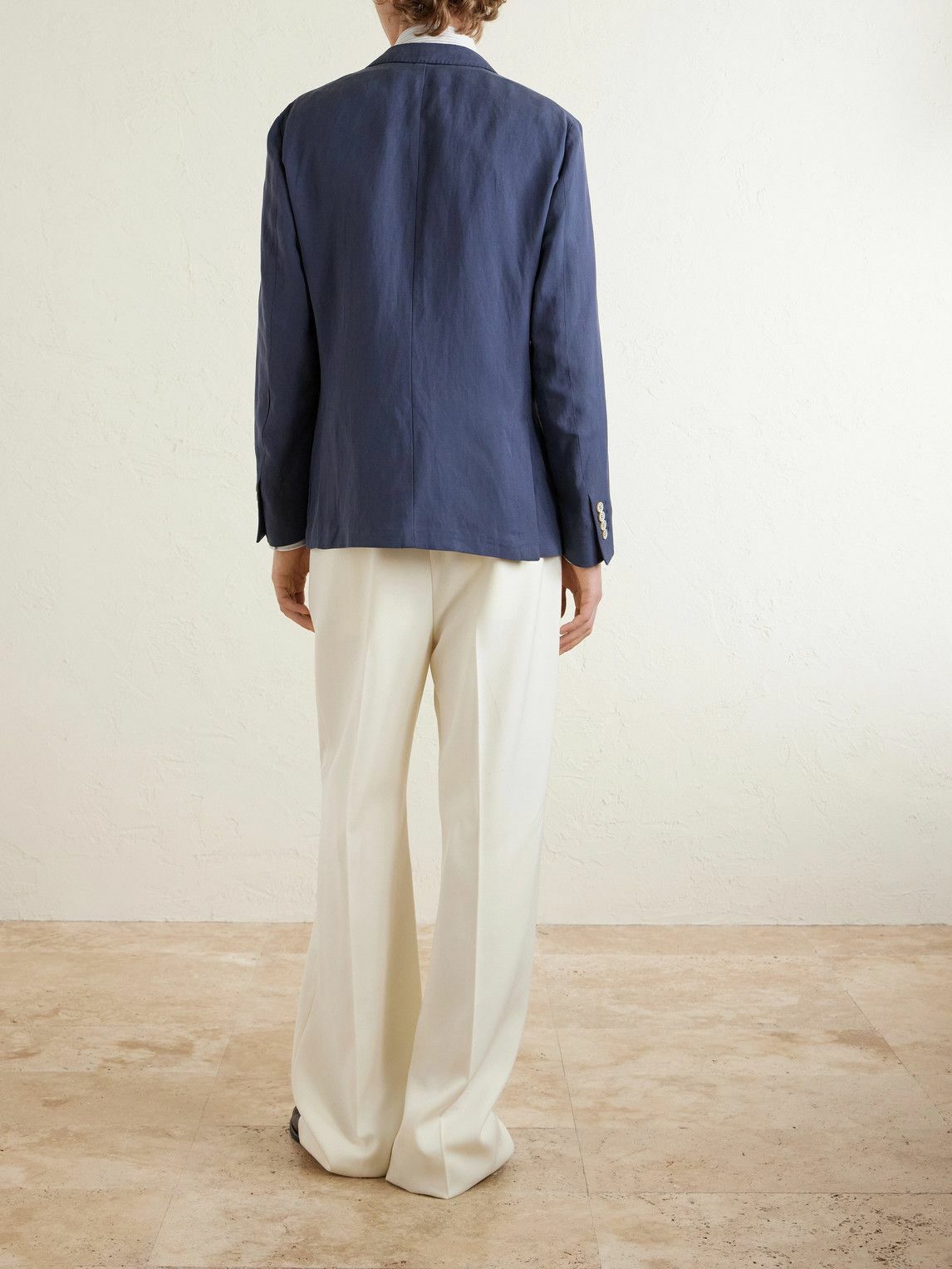 Eleventy - Lyocell and Linen-Blend Suit Jacket - Blue Eleventy