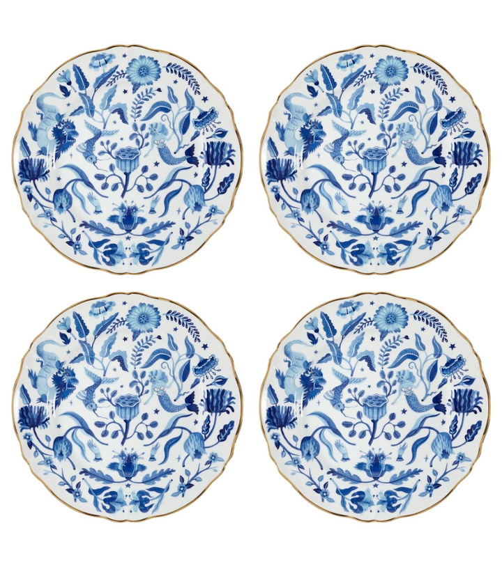 Photo: Bitossi Marino set of 4 porcelain dinner plates