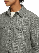 MC2 Saint Barth Technic Fabric Overshirt Chalet With Herringbone Print