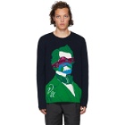 Valentino Navy Undercover Edition V Face UFO Sweater