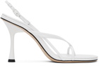 Studio Amelia White Wishbone 90 Heeled Sandals
