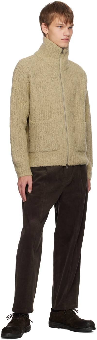 LE17SEPTEMBRE Khaki Zip Sweater