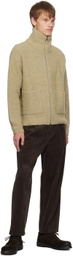 LE17SEPTEMBRE Khaki Zip Sweater