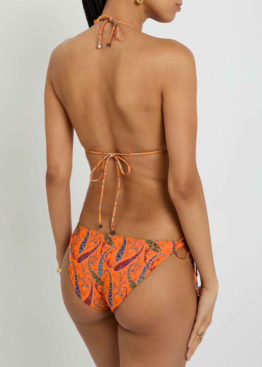 Etro Patterned Triangle Bikini Orange