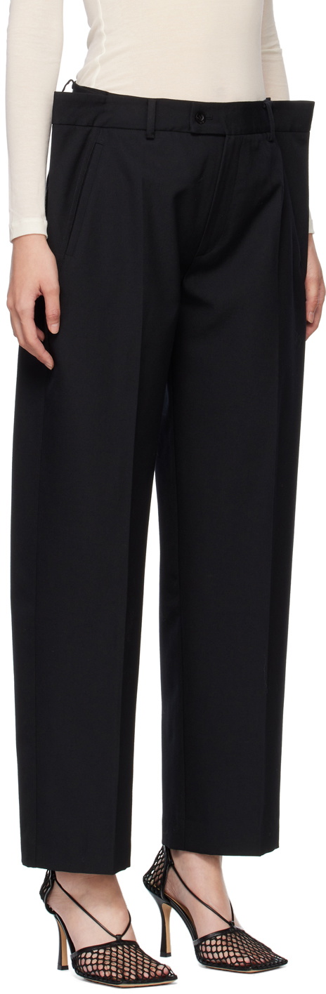 Subtle Le Nguyen Black Flat Trousers