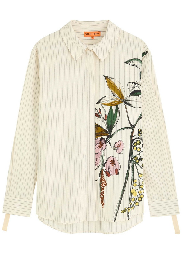 Photo: Stine Goya Striped Printed Cotton Shirt Cream
