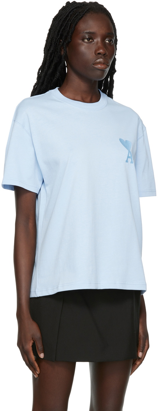 AMI Paris Blue Ami de Cœur T-Shirt AMI