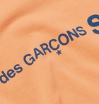 Comme des Garçons SHIRT - Logo-Print Colour-Block Cotton-Jersey T-Shirt - Orange