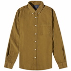 Portuguese Flannel Men's Atlantico Seersucker Shirt in Olive