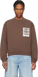 Helmut Lang Brown Brooklyn Postcard Sweatshirt