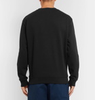 McQ Alexander McQueen - Flocked Printed Loopback Cotton-Jersey Sweatshirt - Black