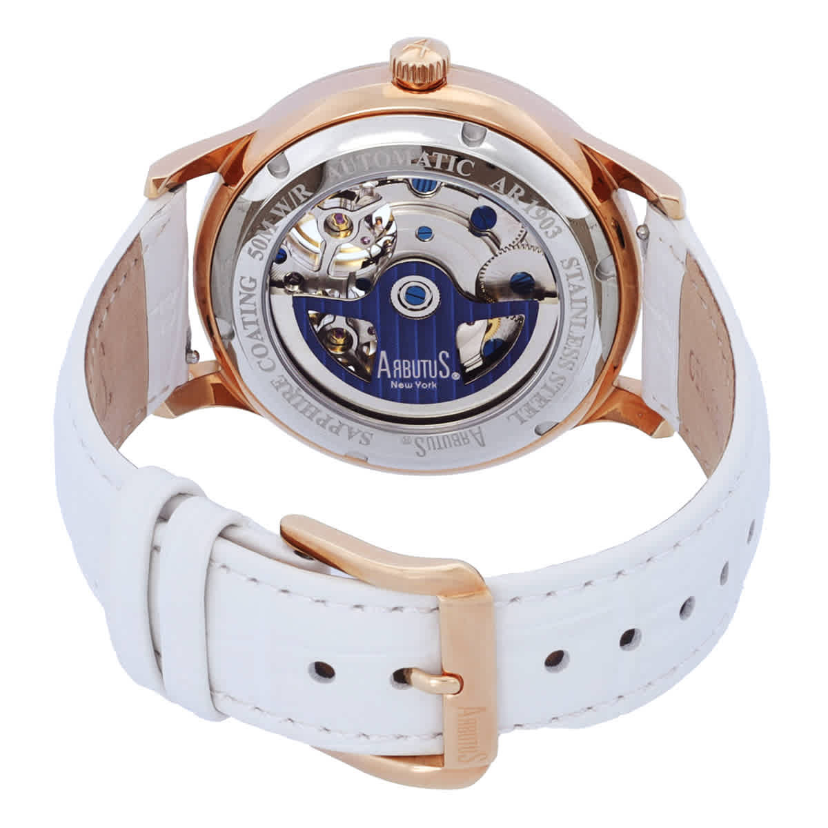 Arbutus Broadway Automatic White Dial Ladies Watch AR1903RMW